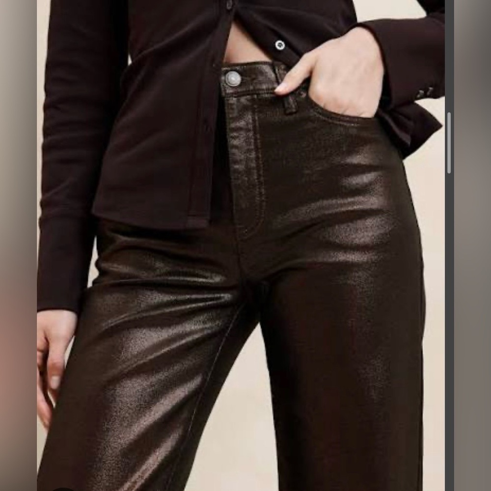 🌕🎇Bronze Shimmer High-Waisted Jeans